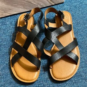 Franco Sarto Galavant Black Sandals sz 9